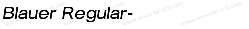 Blauer Regular字体转换